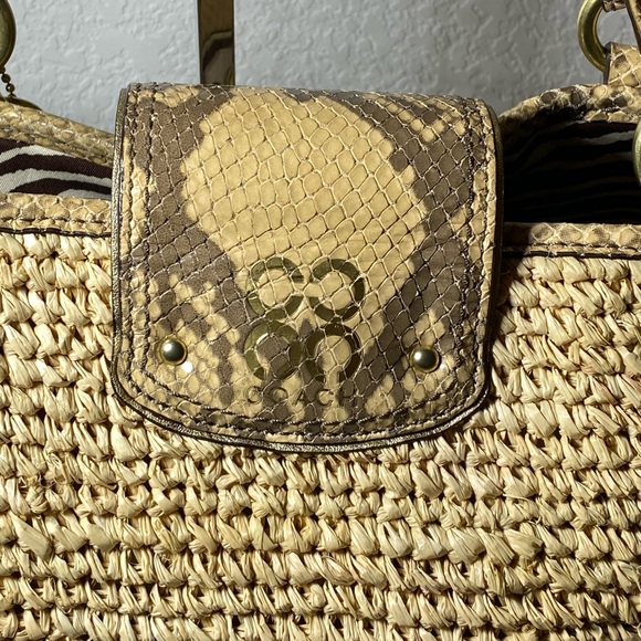 Coach-Weave & Python-Shoulder Bag (0158) - Picture 6 of 6